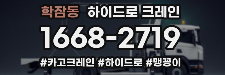 학잠동 하이드로 크레인