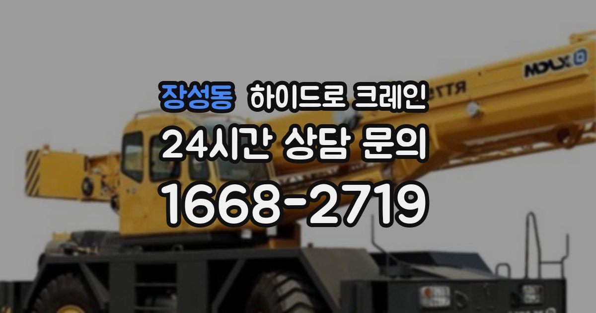 장성동 하이드로 크레인