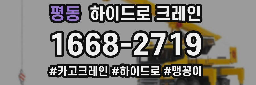 평동 하이드로 크레인