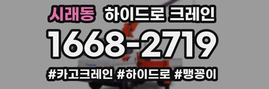 시래동 하이드로 크레인