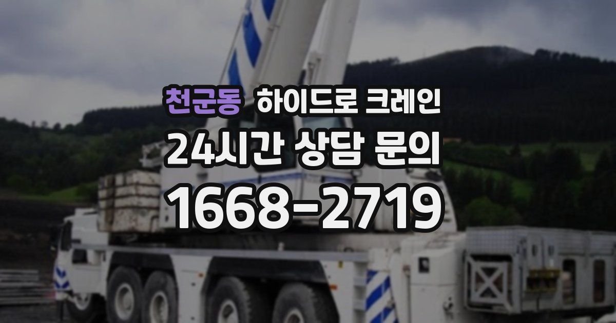 천군동 하이드로 크레인