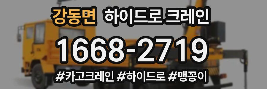 강동면 하이드로 크레인