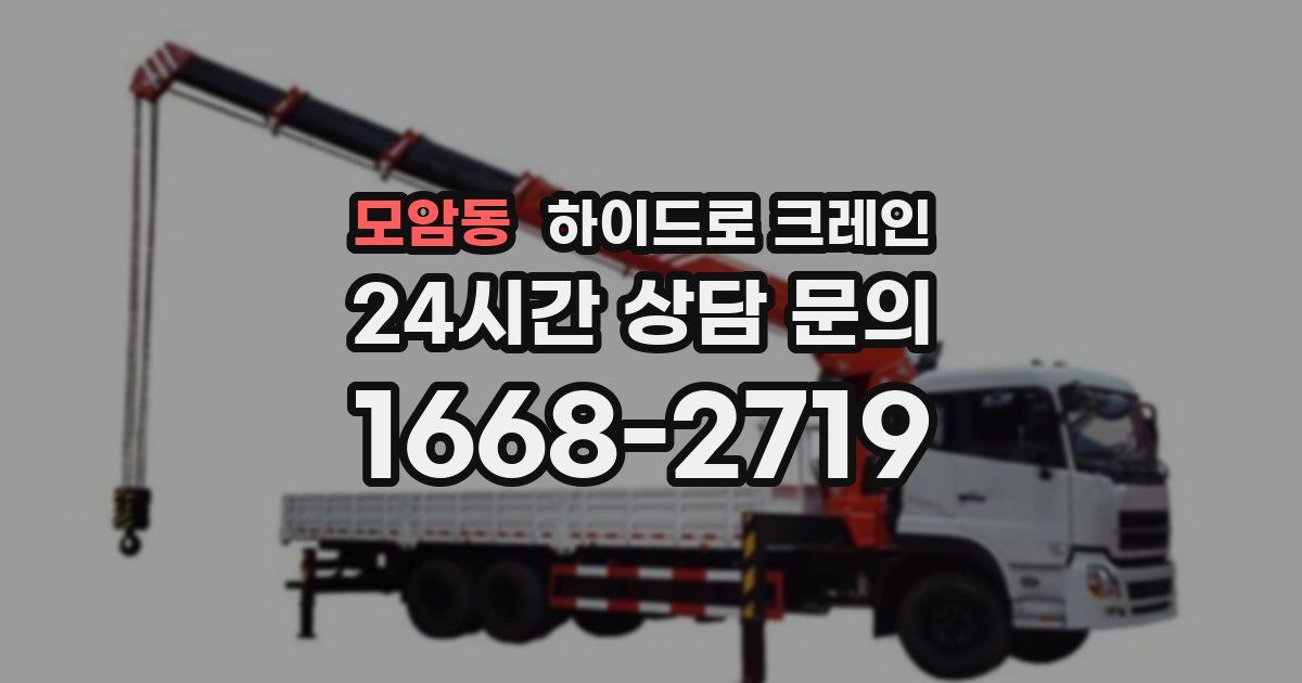 모암동 하이드로 크레인