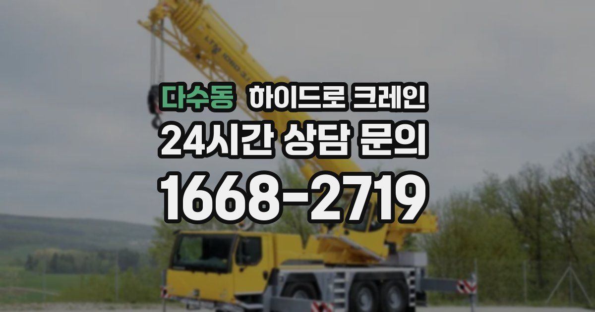 다수동 하이드로 크레인