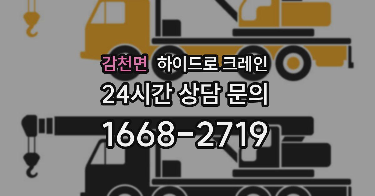 감천면 하이드로 크레인