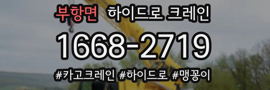 부항면 하이드로 크레인