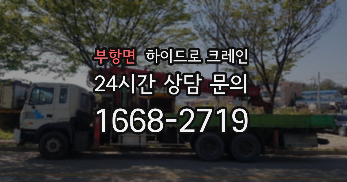 부항면 하이드로 크레인