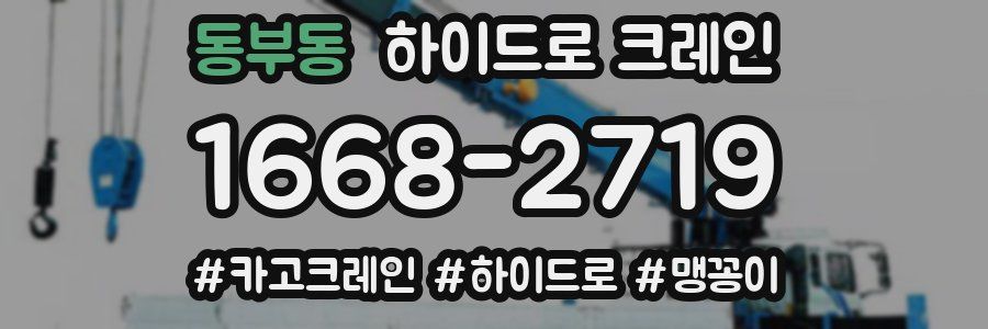 동부동 하이드로 크레인