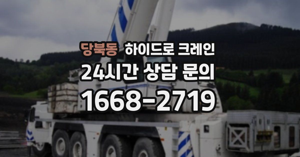 당북동 하이드로 크레인