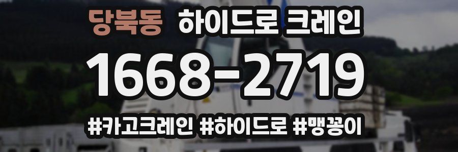 당북동 하이드로 크레인