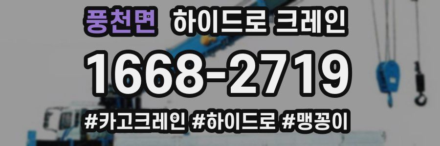 풍천면 하이드로 크레인