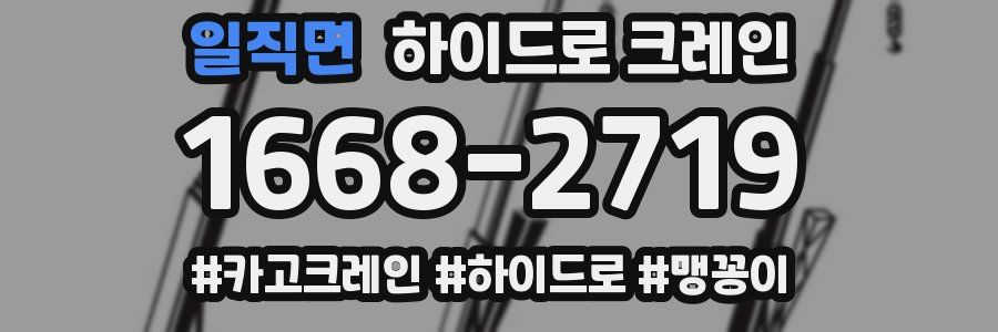 일직면 하이드로 크레인