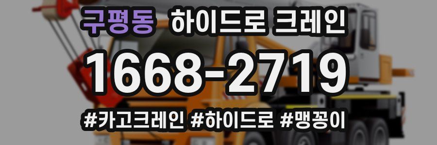 구평동 하이드로 크레인