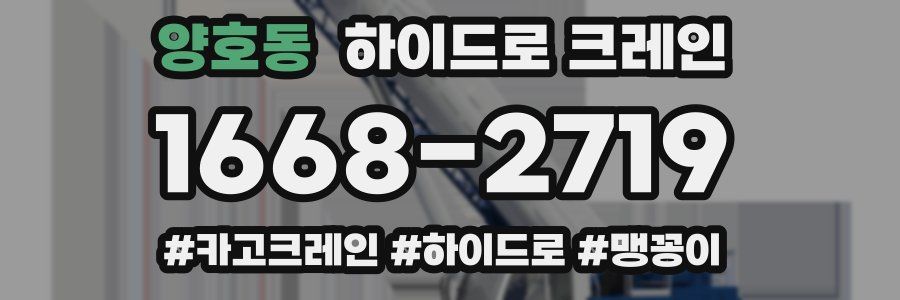 양호동 하이드로 크레인