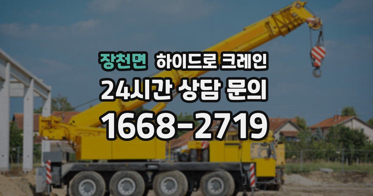 장천면 하이드로 크레인