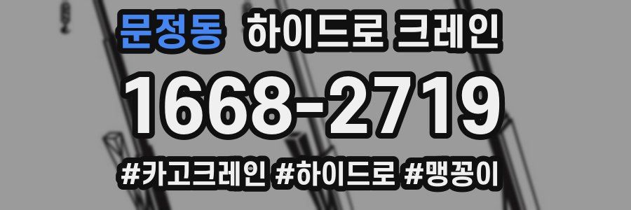 문정동 하이드로 크레인