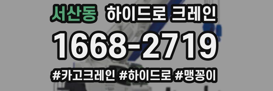 서산동 하이드로 크레인