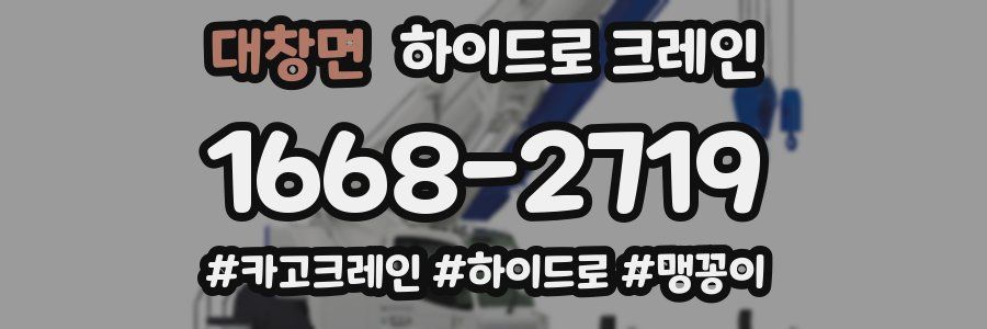 대창면 하이드로 크레인