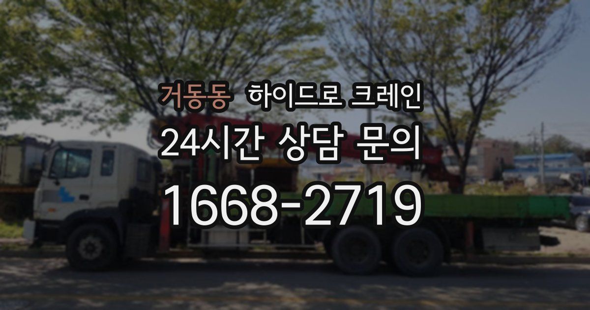거동동 하이드로 크레인