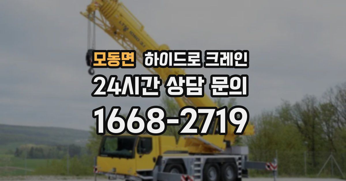 모동면 하이드로 크레인