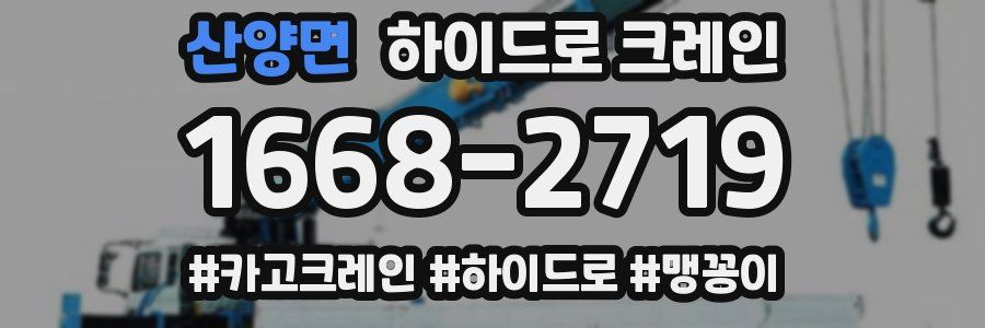 산양면 하이드로 크레인