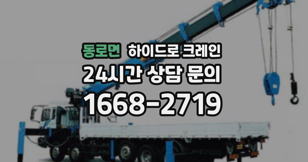 동로면 하이드로 크레인