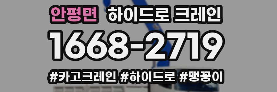 안평면 하이드로 크레인