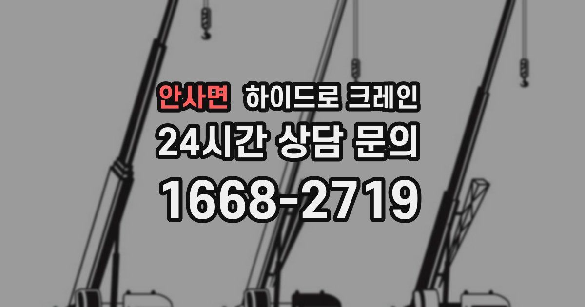 안사면 하이드로 크레인