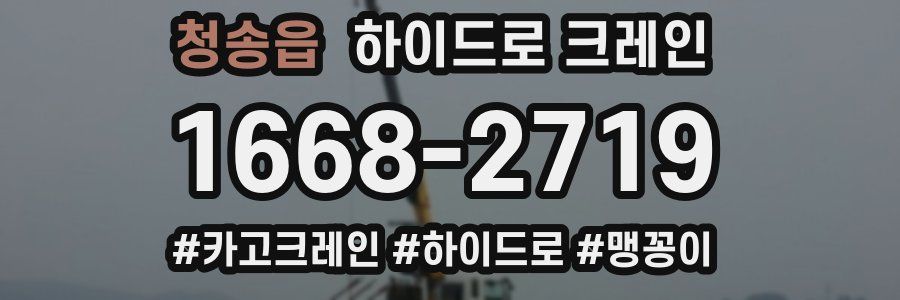 청송읍 하이드로 크레인