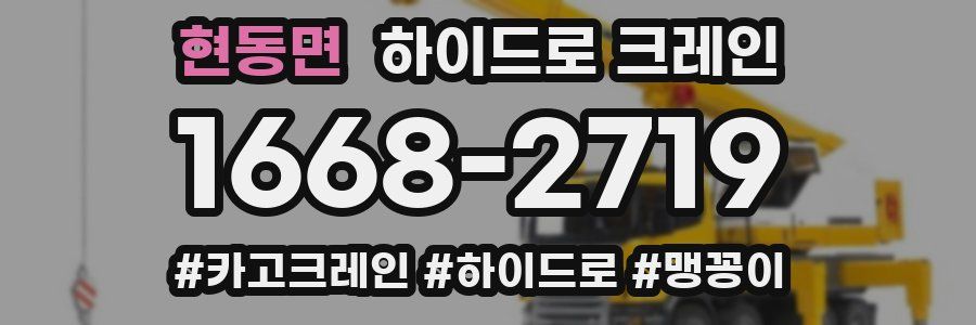 현동면 하이드로 크레인