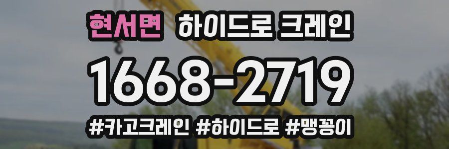 현서면 하이드로 크레인