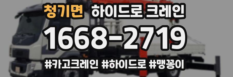 청기면 하이드로 크레인