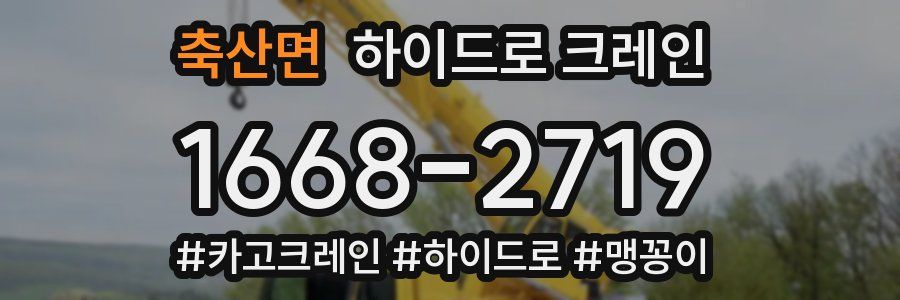 축산면 하이드로 크레인