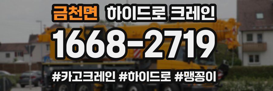 금천면 하이드로 크레인