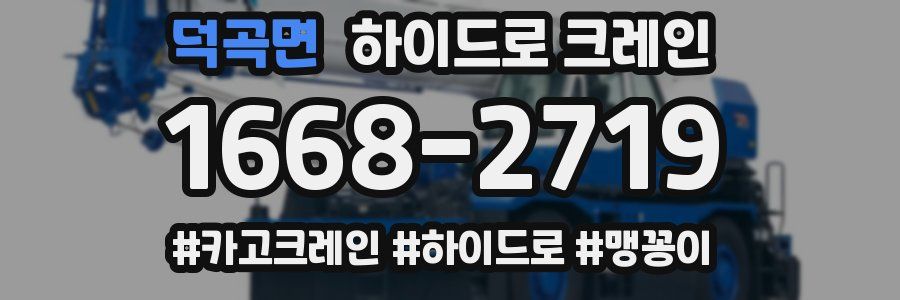 덕곡면 하이드로 크레인