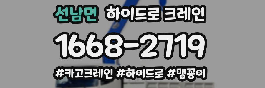 선남면 하이드로 크레인