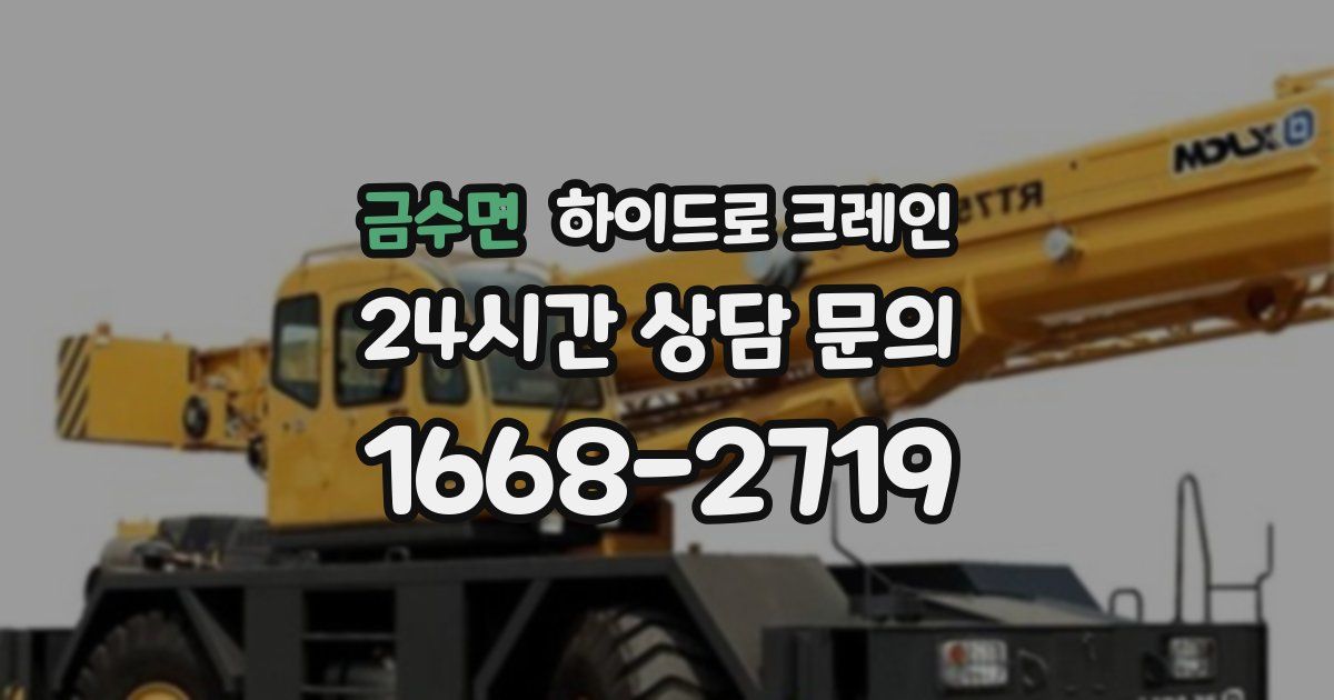 금수면 하이드로 크레인