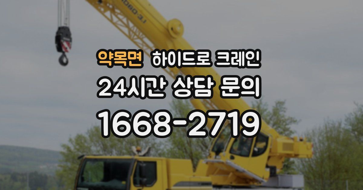 약목면 하이드로 크레인