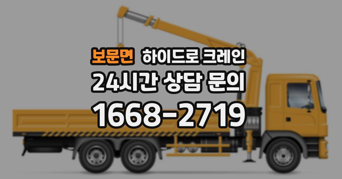 보문면 하이드로 크레인