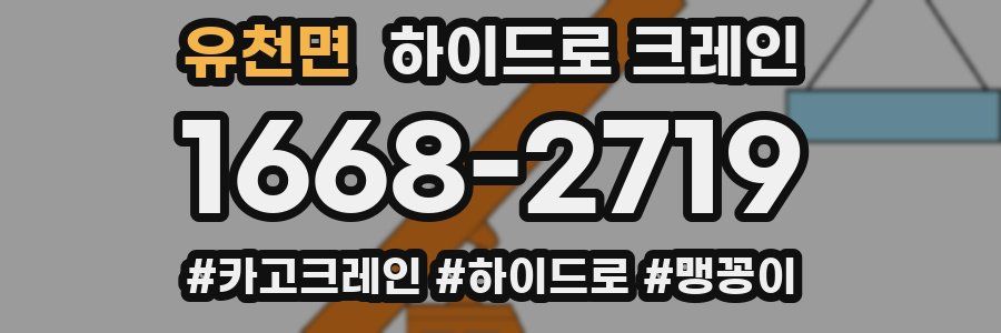 유천면 하이드로 크레인