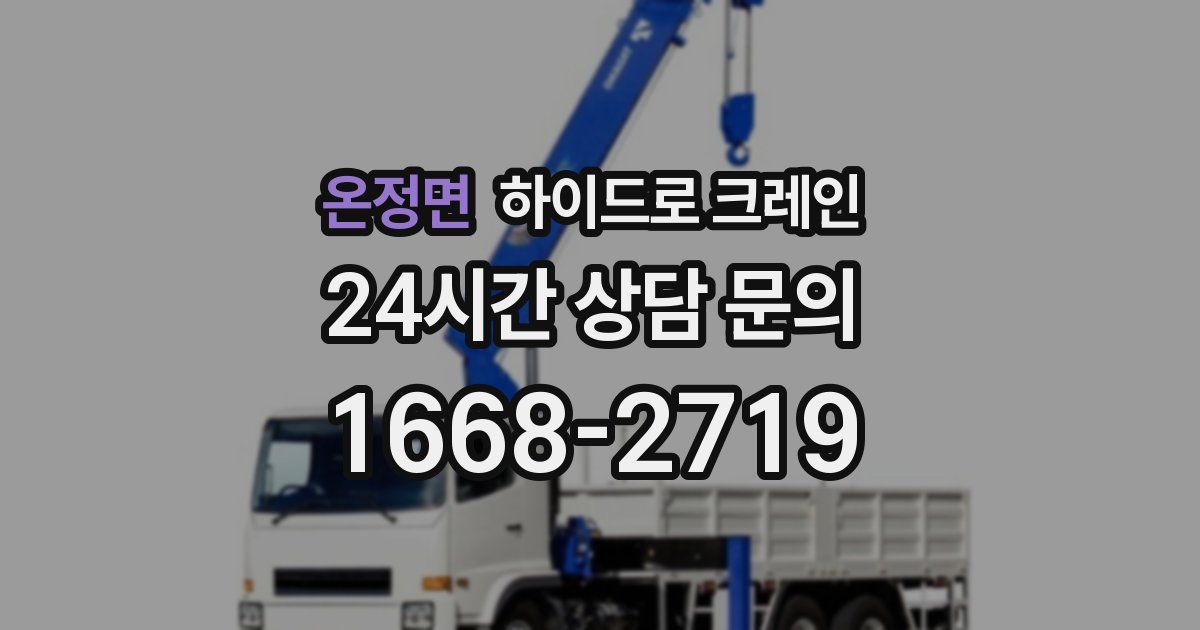 온정면 하이드로 크레인