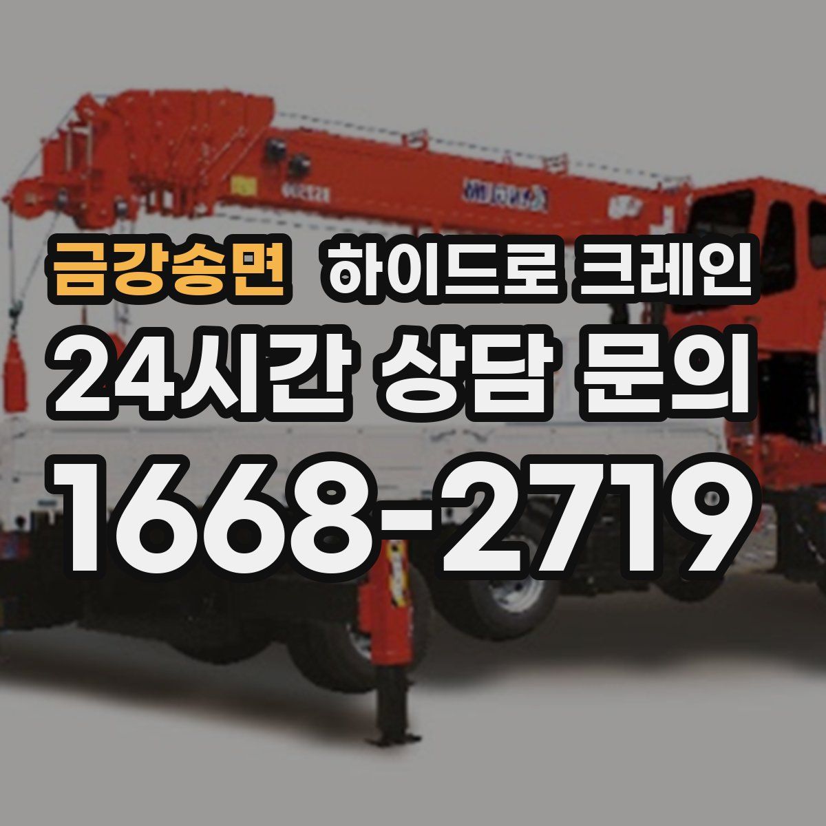 금강송면 하이드로 크레인