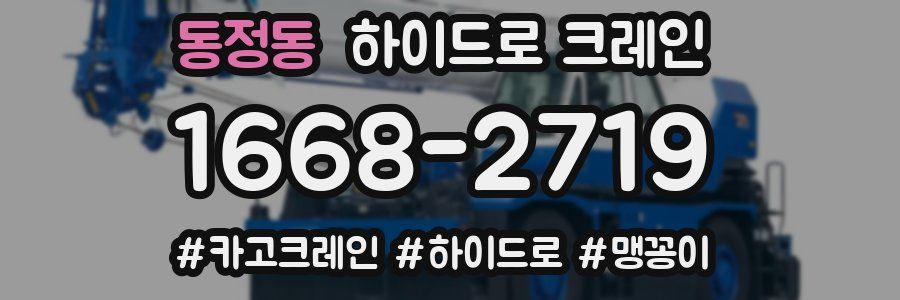 동정동 하이드로 크레인