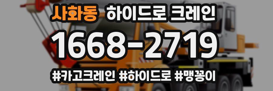 사화동 하이드로 크레인