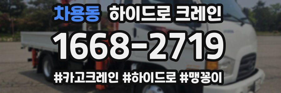 차용동 하이드로 크레인