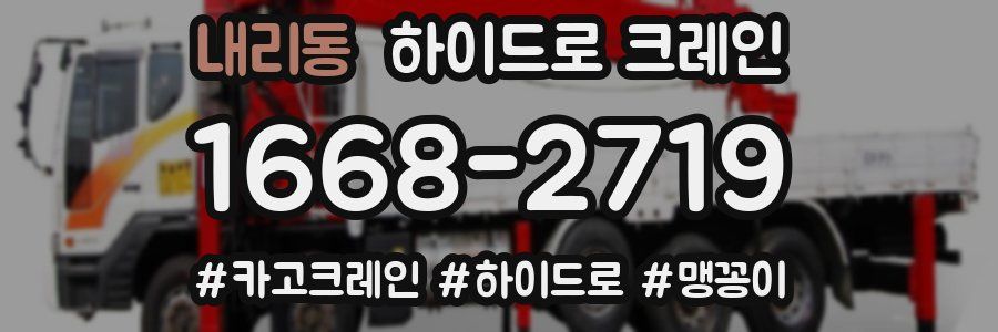 내리동 하이드로 크레인