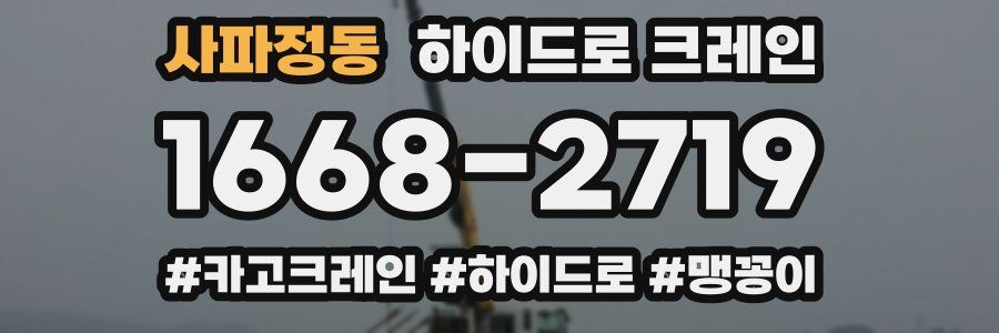 사파정동 하이드로 크레인