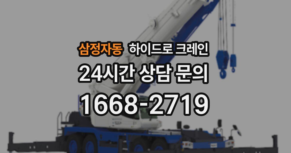 삼정자동 하이드로 크레인