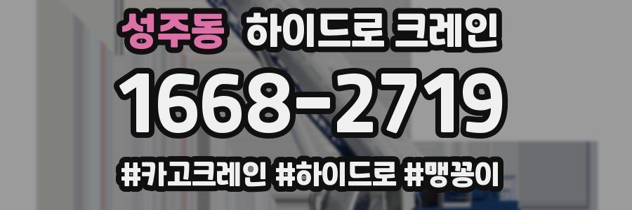 성주동 하이드로 크레인