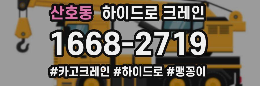 산호동 하이드로 크레인